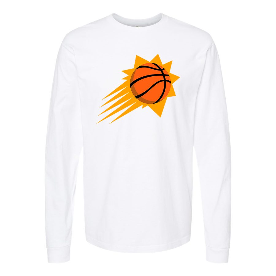 Men's Phoenix Suns Long sleeves Cotton Blend T-Shirt - White