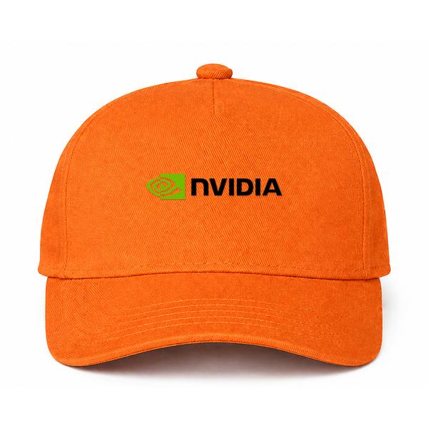 NVIDIA Logo Orange Dad Baseball Cap Hat