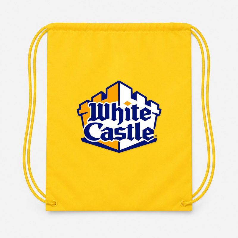 White Castle Drawstring Bag - Yellow