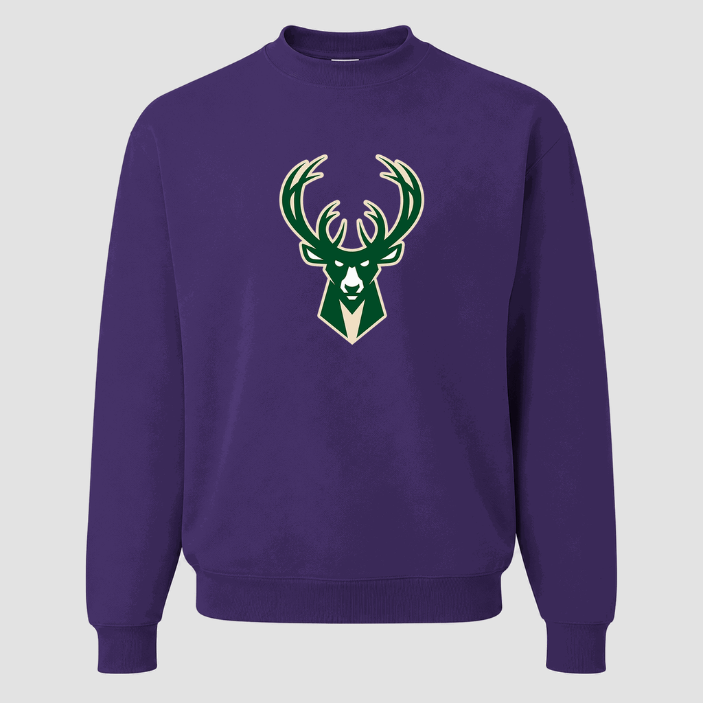 Men's Milwaukee Bucks Crewneck Sweatshirt - Purple