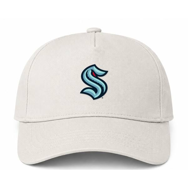 Seattle Kraken NHL Logo Beige Dad Baseball Cap Hat