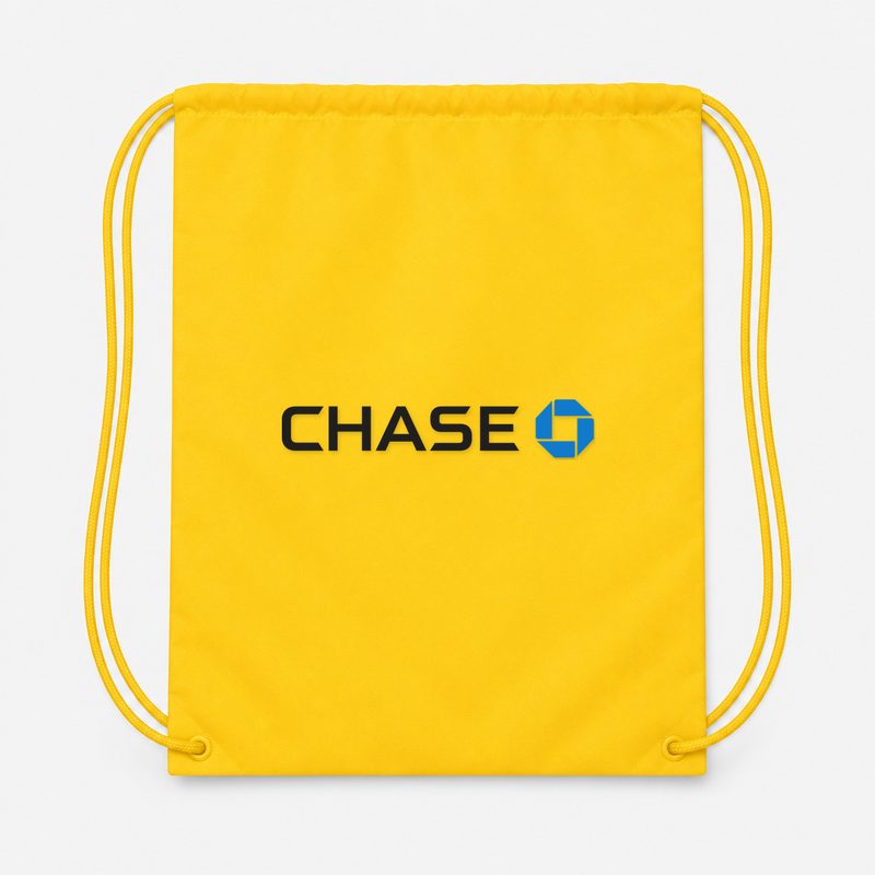 Chase Black Drawstring Bag - Yellow