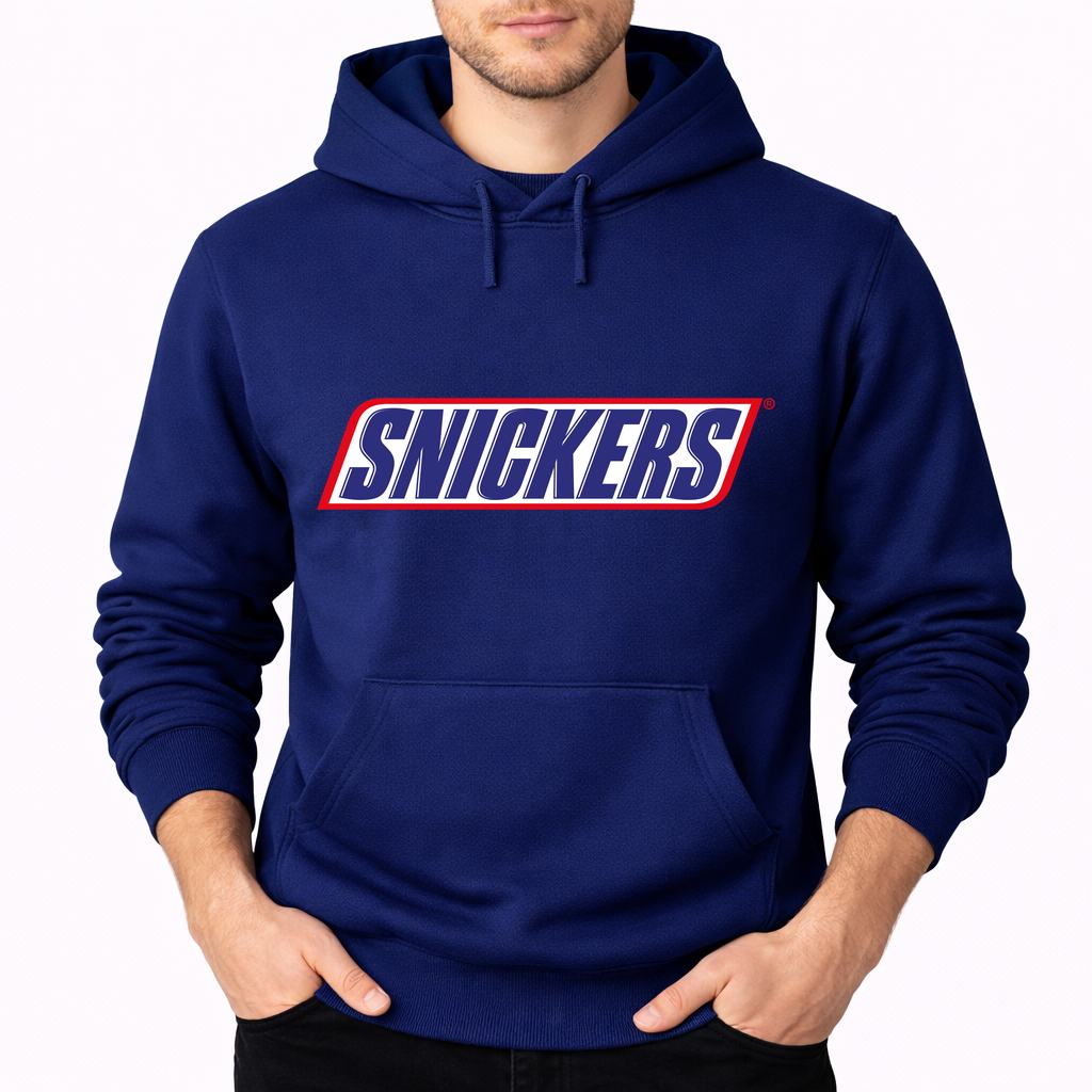 Men's Snickers Food Pullover Hoodie - Navy