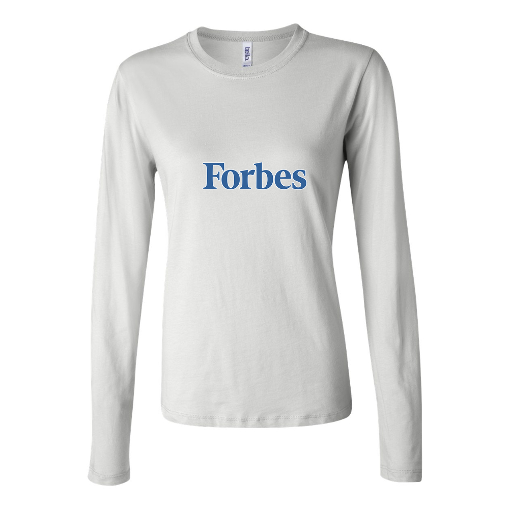 Women's Forbes logo PNG1 Long Sleeve T-Shirt - White