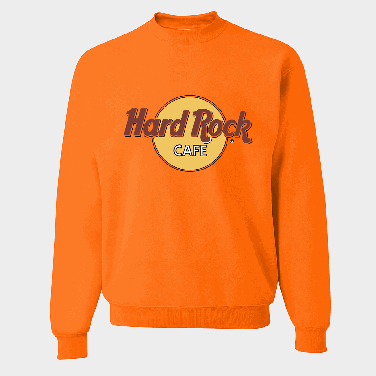 Men's Hard Rock Cafe Crewneck Sweatshirt - Orange