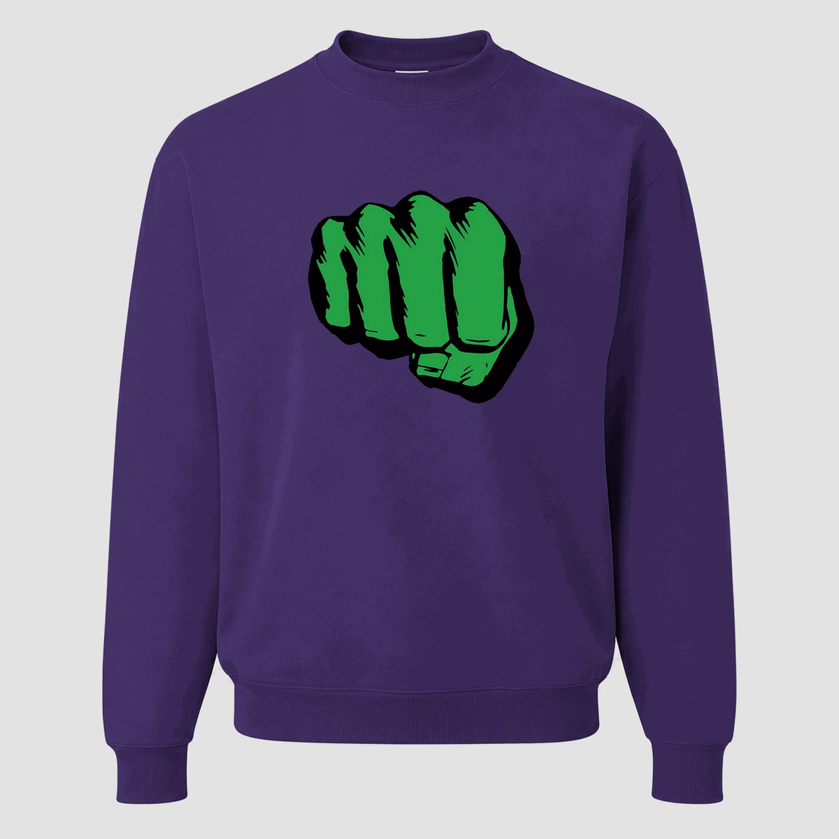 Men's Hulk Fist Crewneck Sweatshirt - Purple