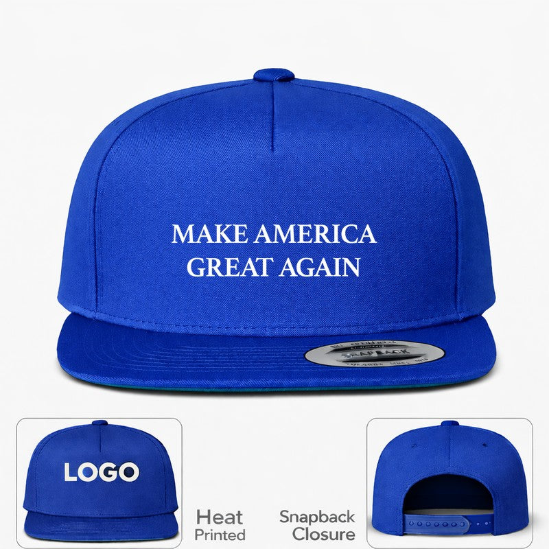 Make America Great Again White Logo Snapback Hat