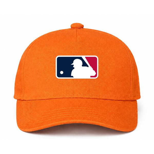 Major League Baseball Logo Orange Dad Baseball Cap Hat