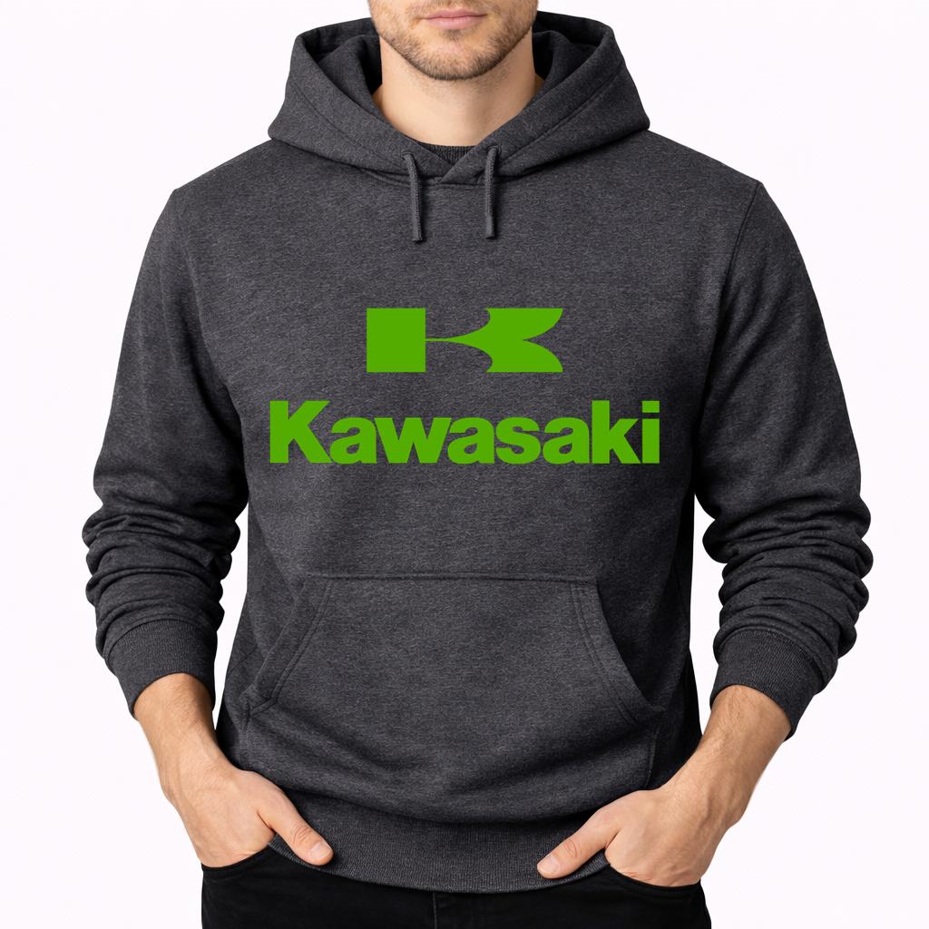 Men's Kawasaki Pullover Hoodie - Charcoal