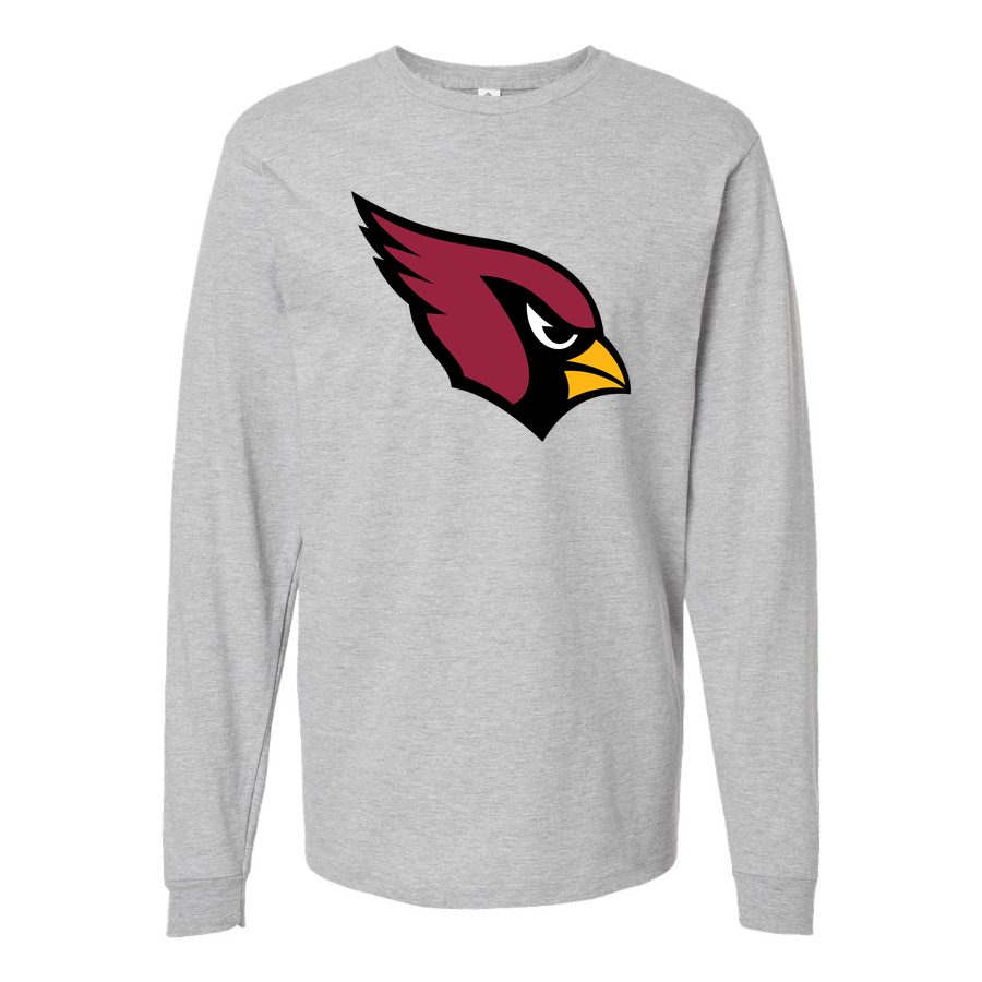 Men's Arizona Cardinals Long sleeves Cotton Blend T-Shirt - Gray