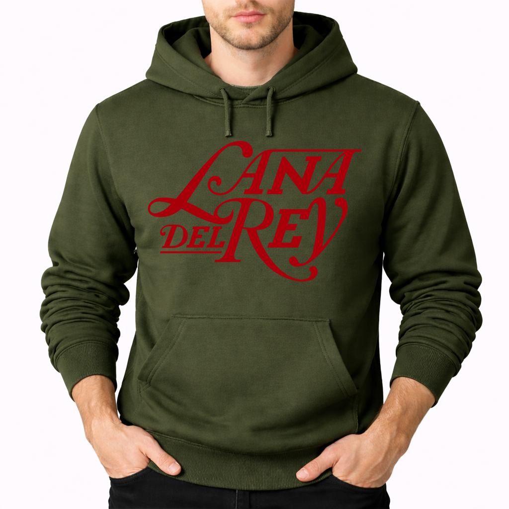Men's Lana Del Rey Pullover Hoodie - Army Green