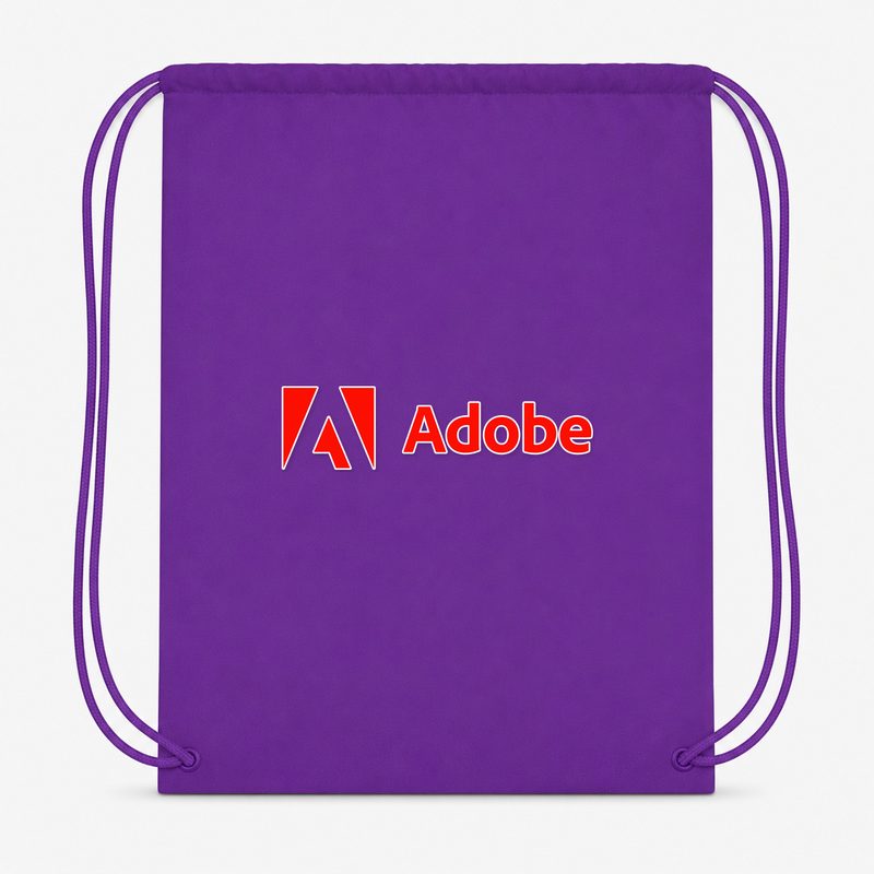 Adobe Corporate Drawstring Bag - Purple