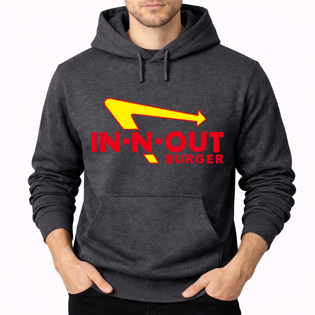 Men's In-N-Out Burger Pullover Hoodie - Charcoal