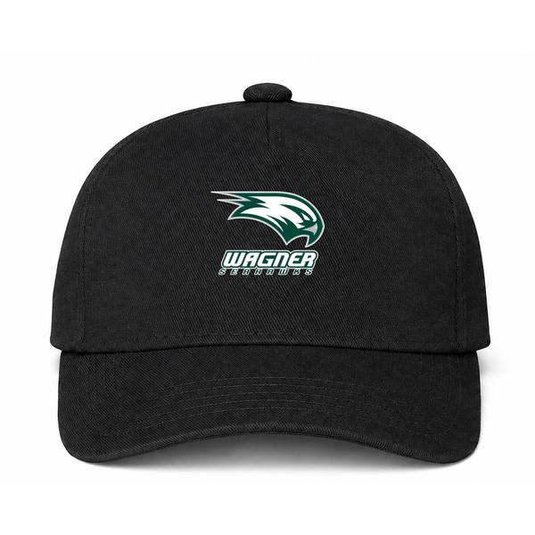 Wagner Seahawks Logo Black Dad Baseball Cap Hat