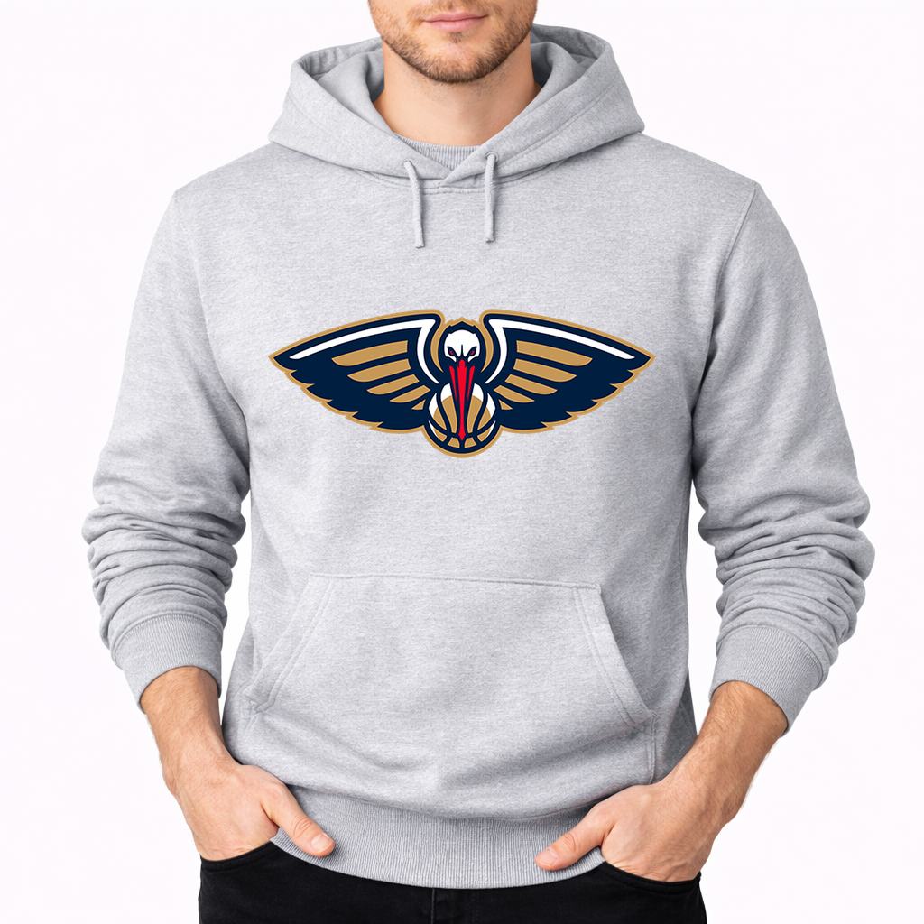 Men's New Orleans Pelicans Pullover Hoodie - Gray