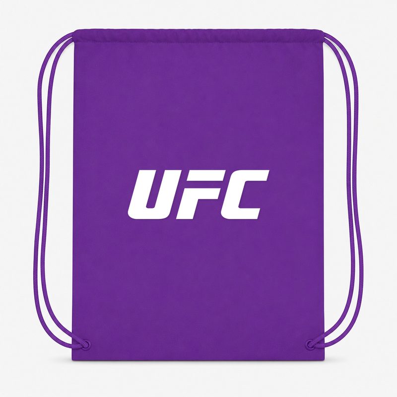 UFC White Drawstring Bag - Purple