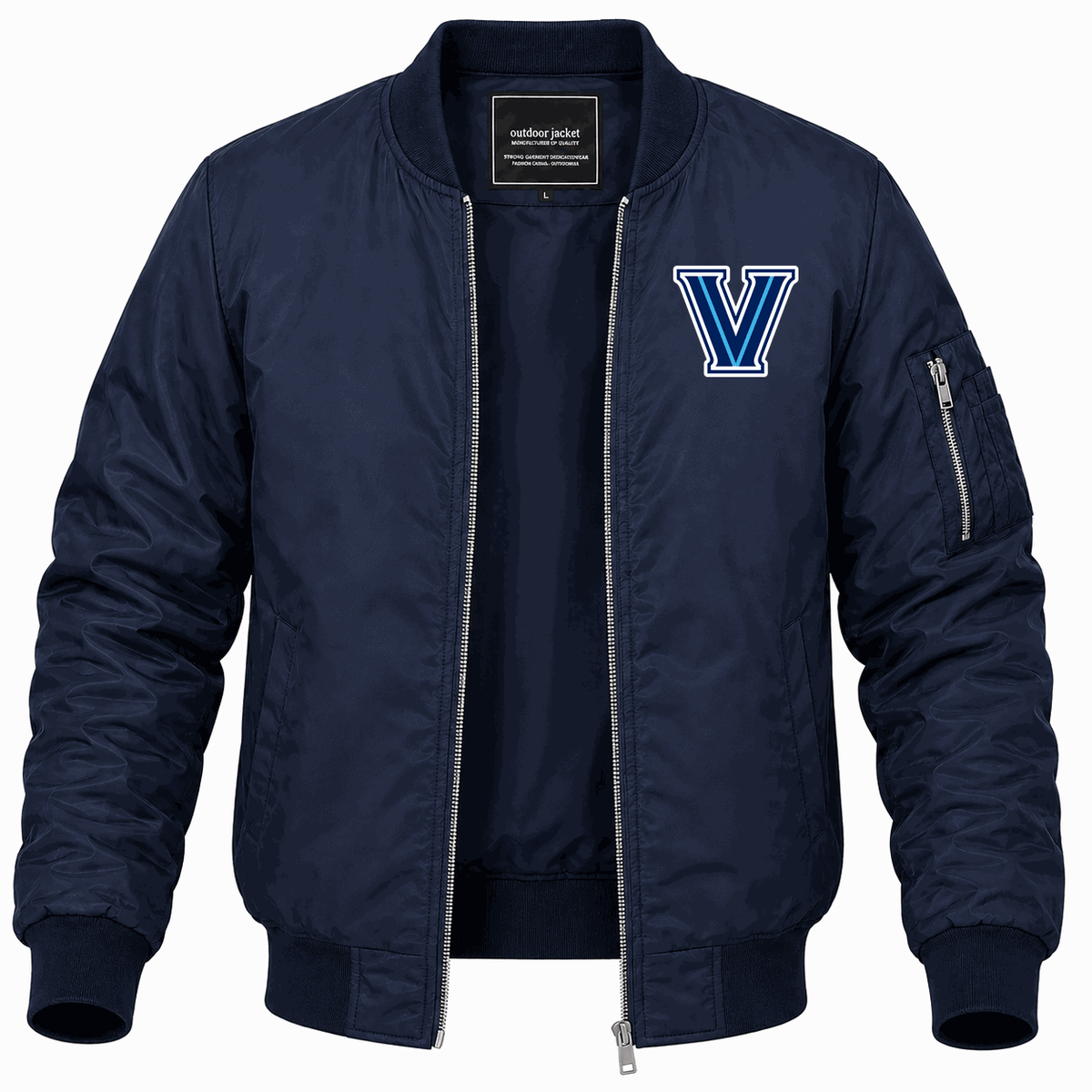 Men's Villanova Wildcats Logo Lightweight Bomber Jacket - Navy
