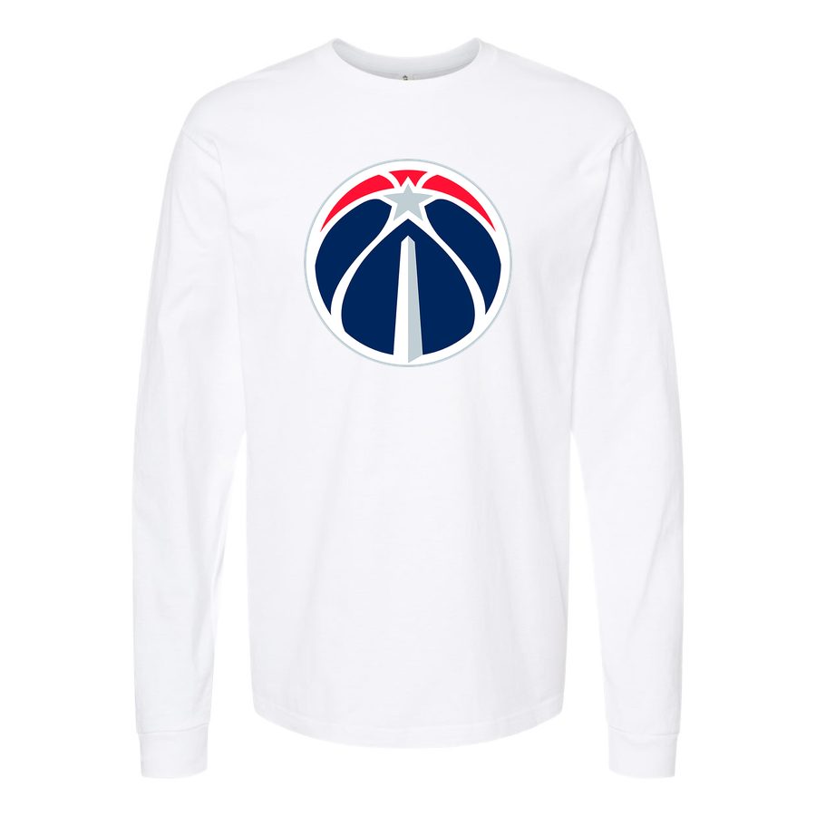 Men's Washington Wizards Long sleeves Cotton Blend T-Shirt - White