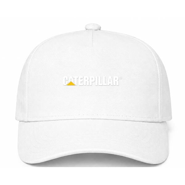 Caterpillar White Logo White Dad Baseball Cap Hat
