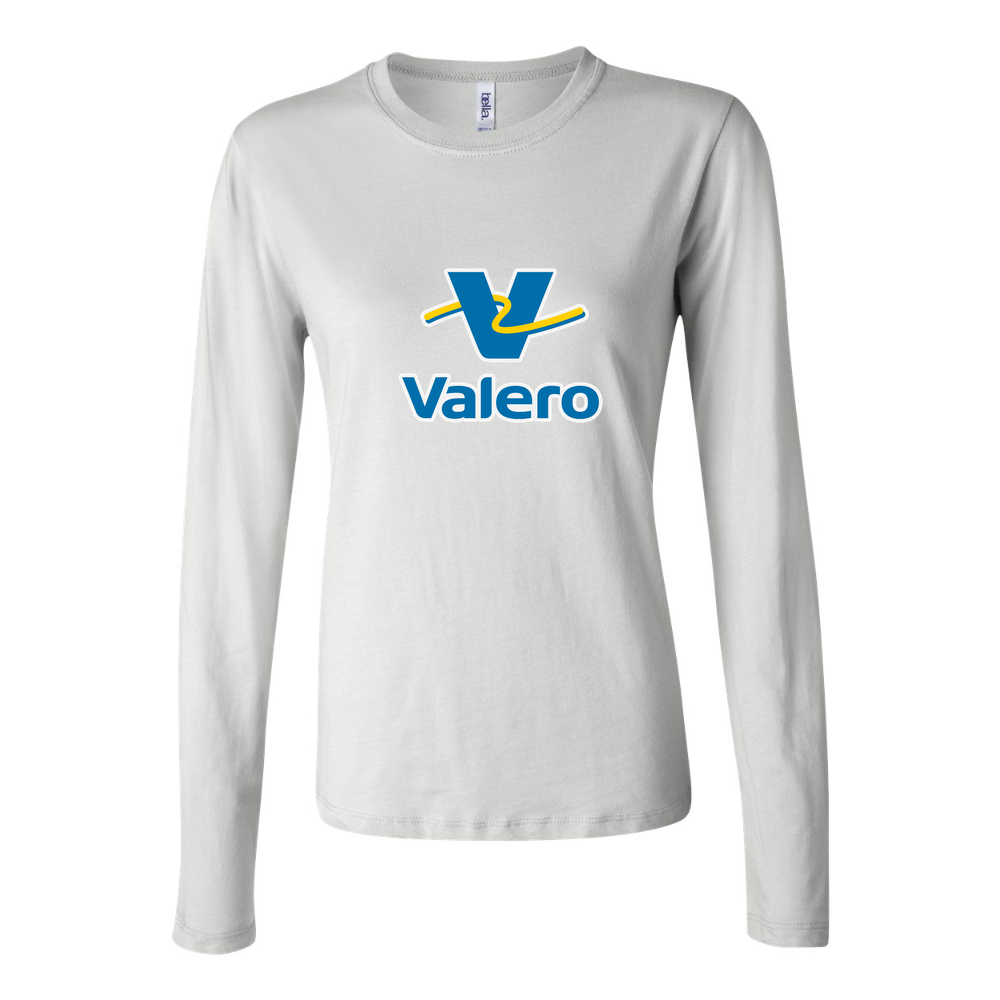 Women's Valero Gas Station Long Sleeve T-Shirt - White
