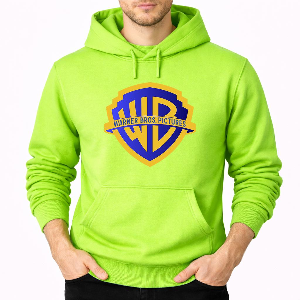 Men's Warner Bros Pullover Hoodie - Lime green