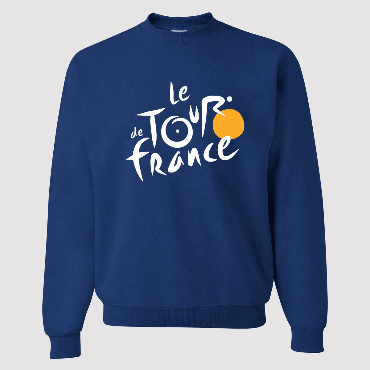 Men's Tour de France White Logo Crewneck Sweatshirt - Blue