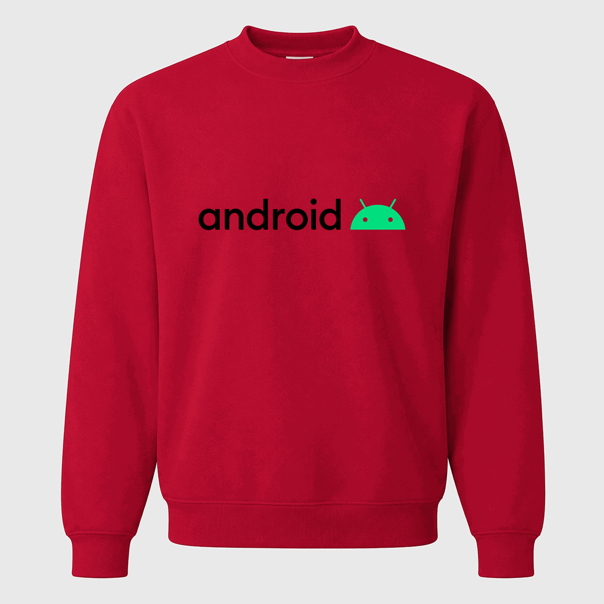 Men's Android Logo Crewneck Sweatshirt - Red