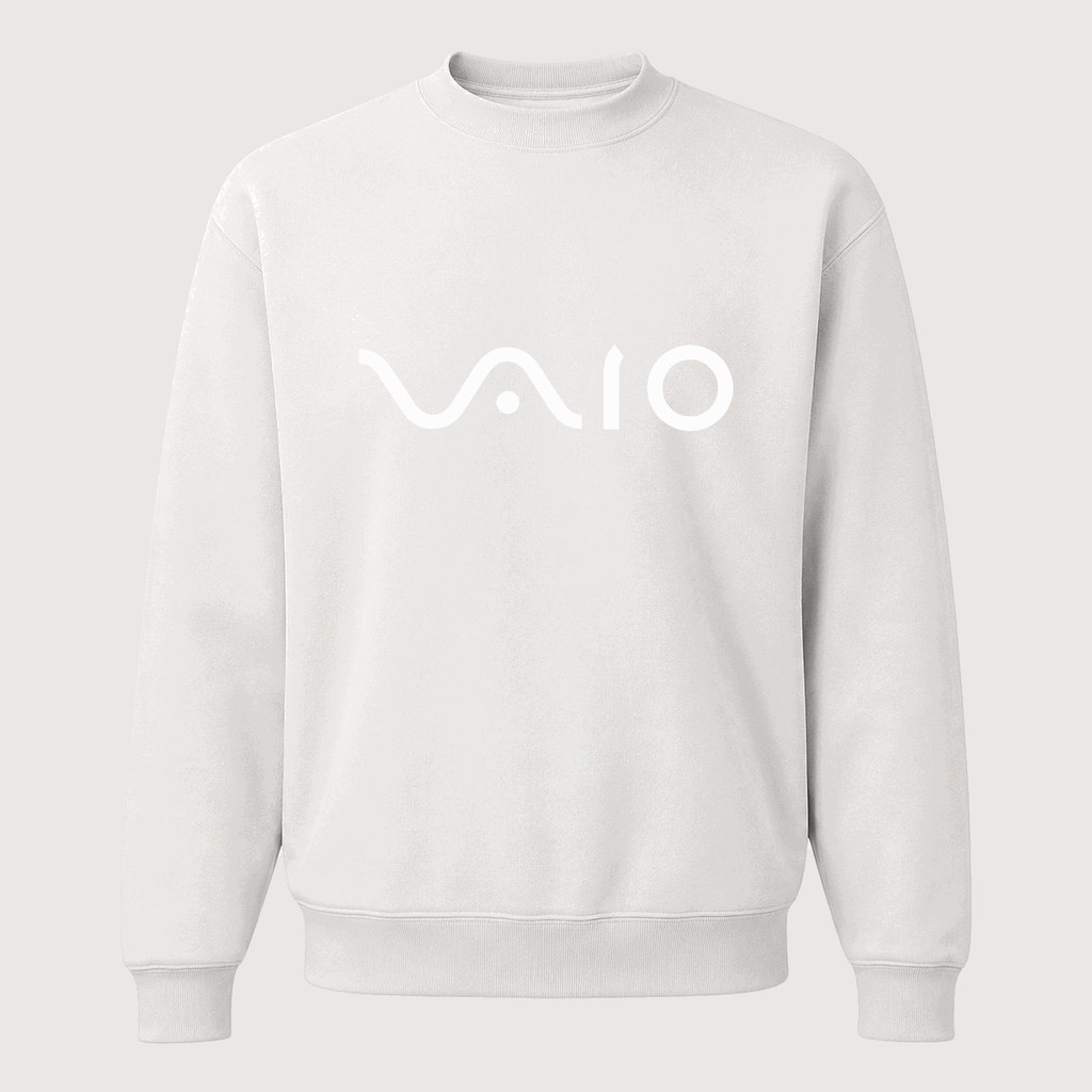 Men's Sony VAIO White Logo Crewneck Sweatshirt - White