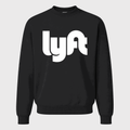 Men's Lyft White Logo Crewneck Sweatshirt - Black
