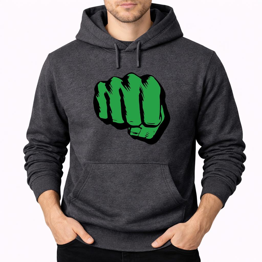 Men's Hulk Punch Pullover Hoodie - Charcoal