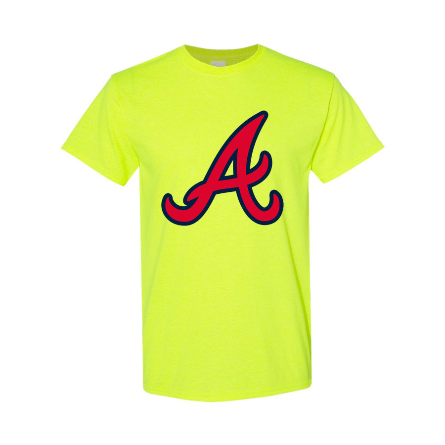 Men's Atlanta Braves Cotton T-Shirt - Safety Green