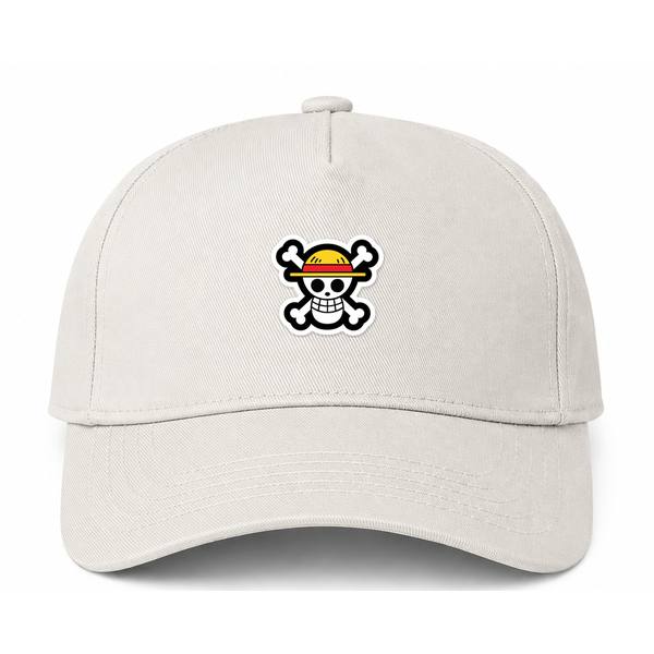 Straw Hat Luffy Cartoon Beige Dad Baseball Cap Hat