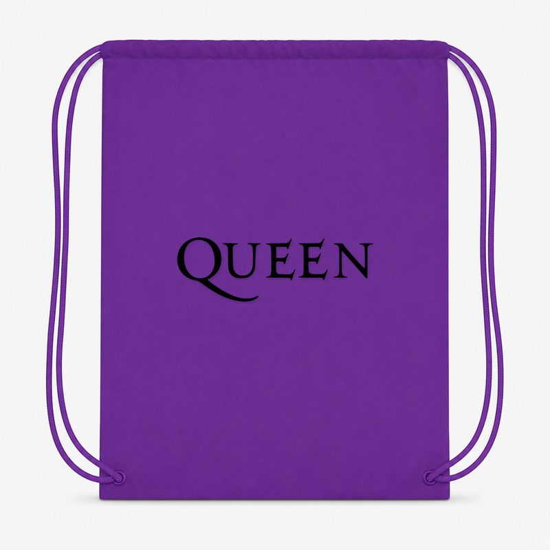 Queen Drawstring Bag - Purple