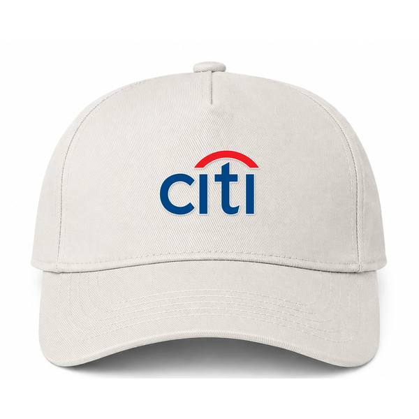 Citi Bank Logo Beige Dad Baseball Cap Hat
