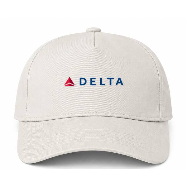 Delta Airlines Logo Beige Dad Baseball Cap Hat
