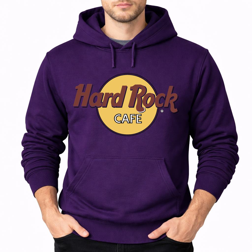 Men's Hard Rock Cafe Pullover Hoodie - Purple
