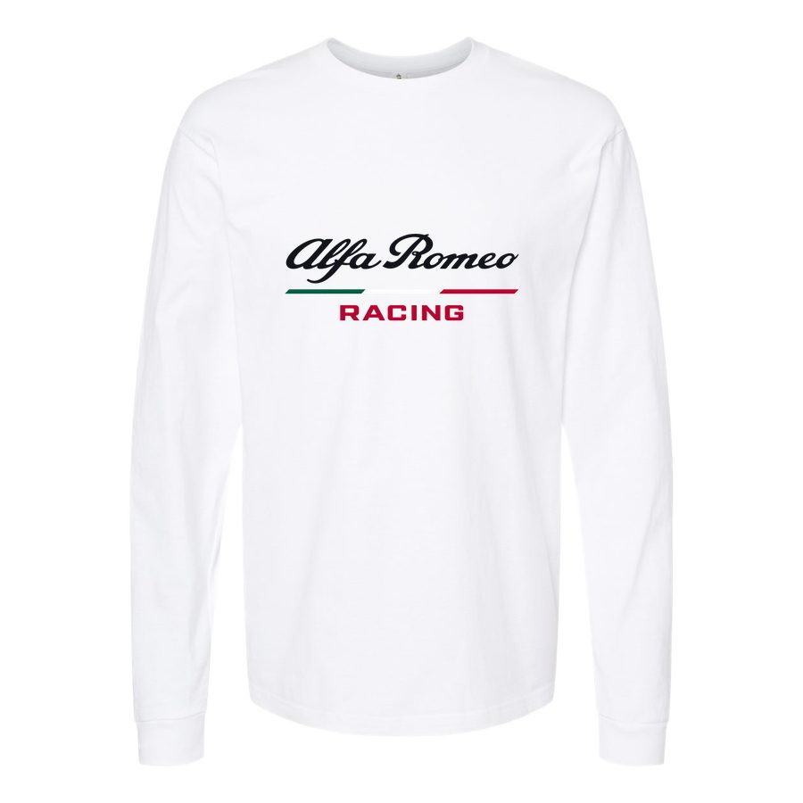 Men's Alfa Romeo Racing Long sleeves Cotton Blend T-Shirt - White