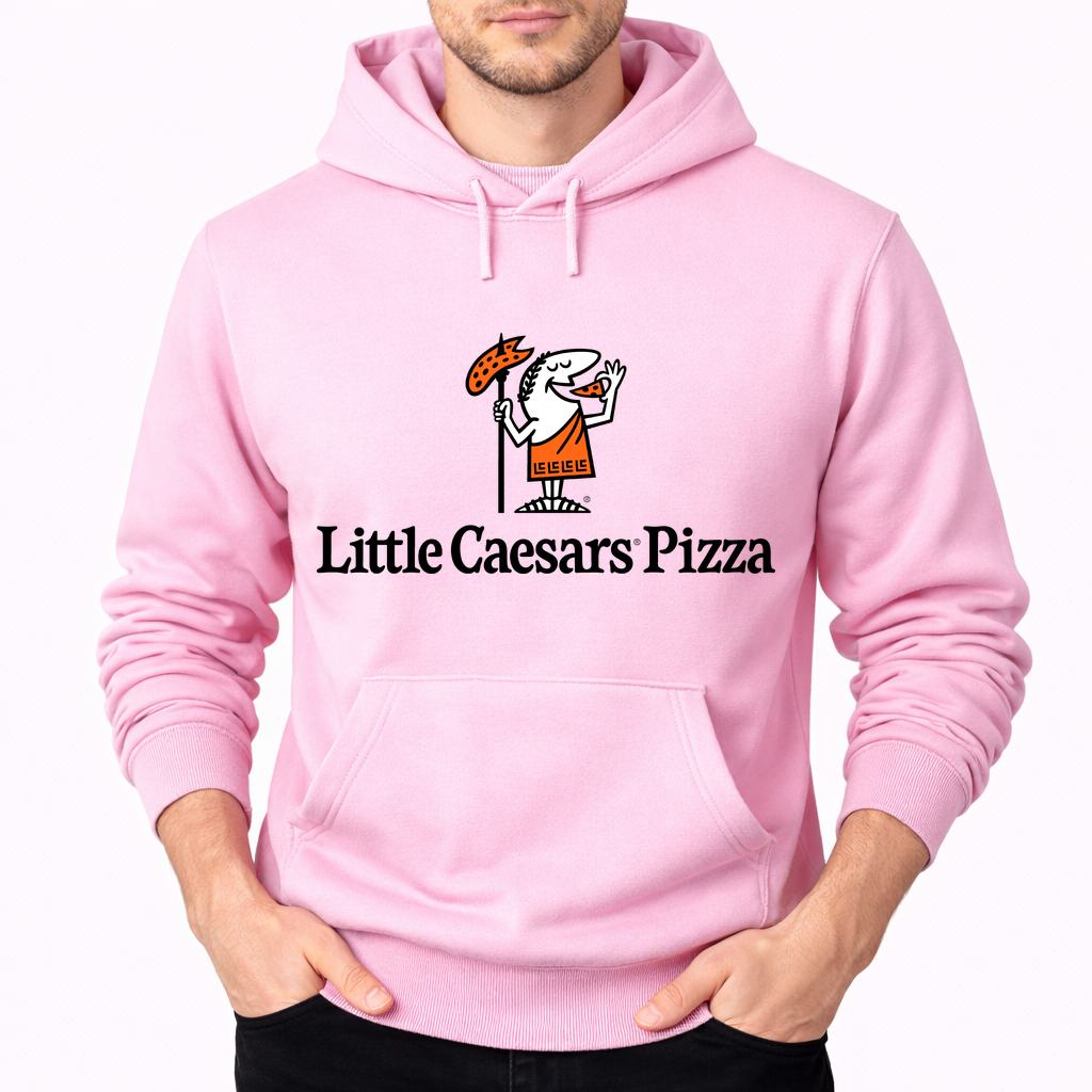 Men's Little Caesars Pullover Hoodie - Pink