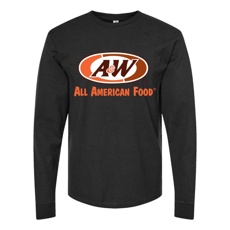 Men's Logo-AW-1536x864 Long sleeves Cotton Blend T-Shirt - Black
