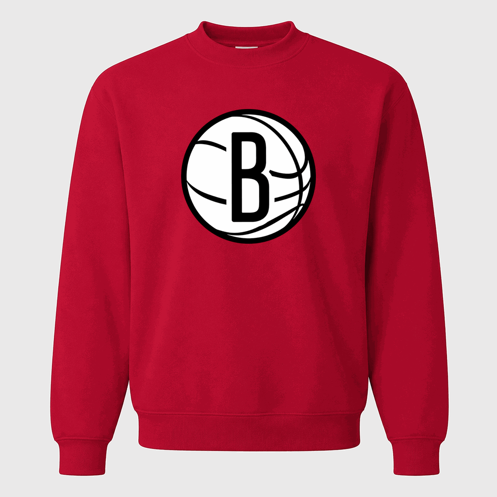 Men's Brooklyn Nets Crewneck Sweatshirt - Red