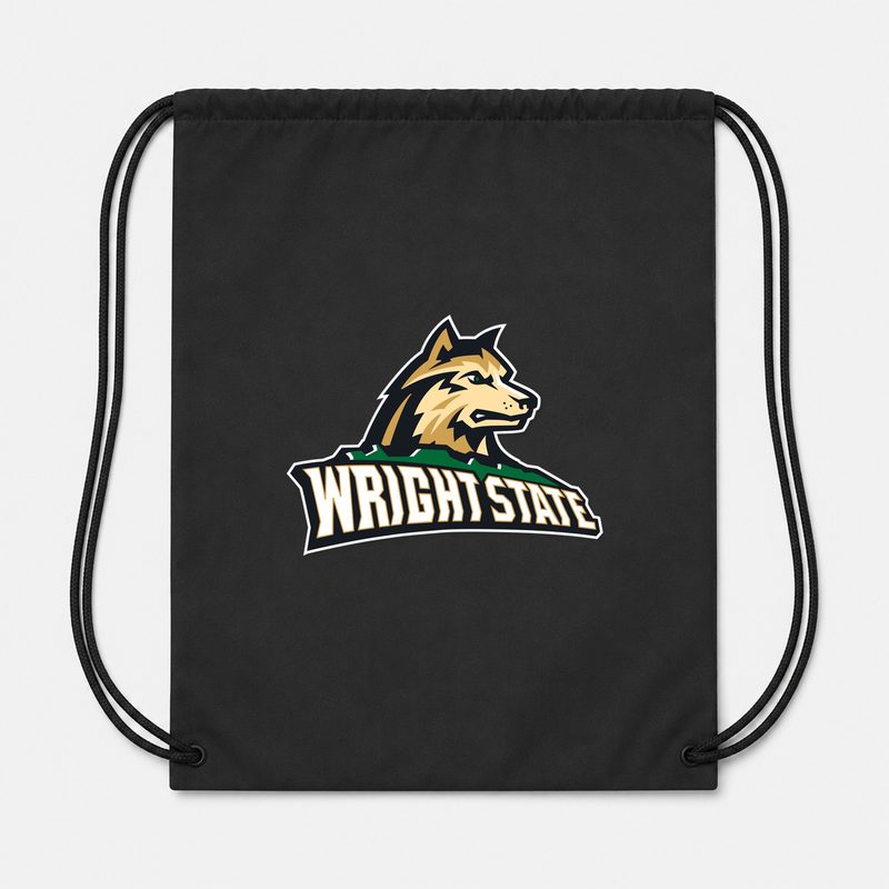 Wright State Raiders Drawstring Bag - Black