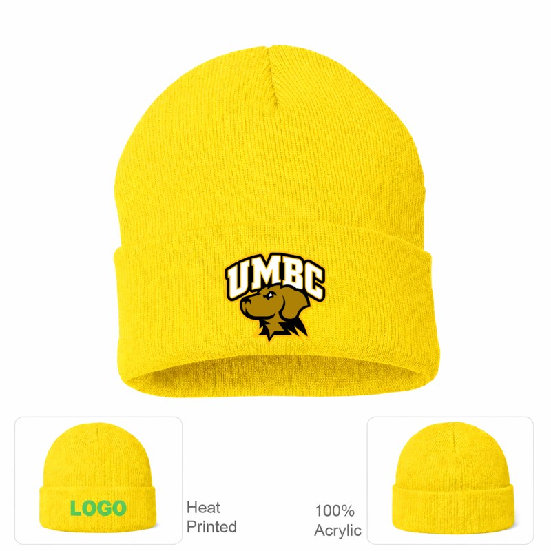 UMBC Retrievers Yellow Beanie Hat