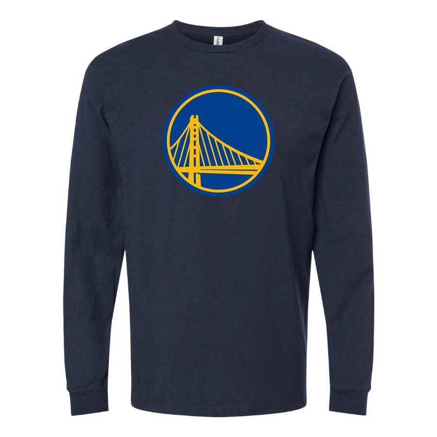 Men's Golden State Warriors Long sleeves Cotton Blend T-Shirt - Navy