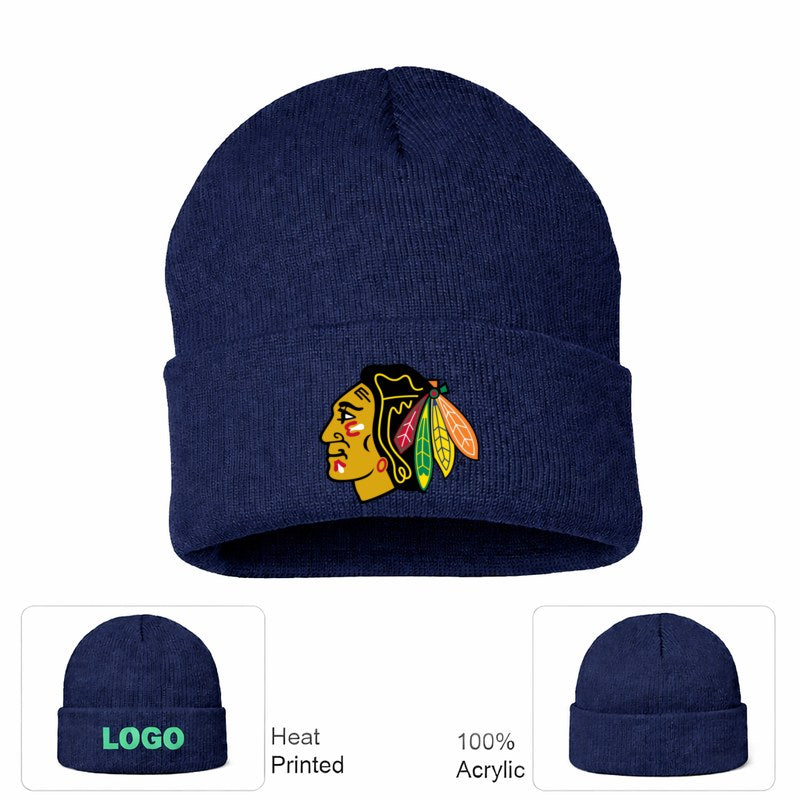 Chicago Blackhawks Navy Beanie Hat