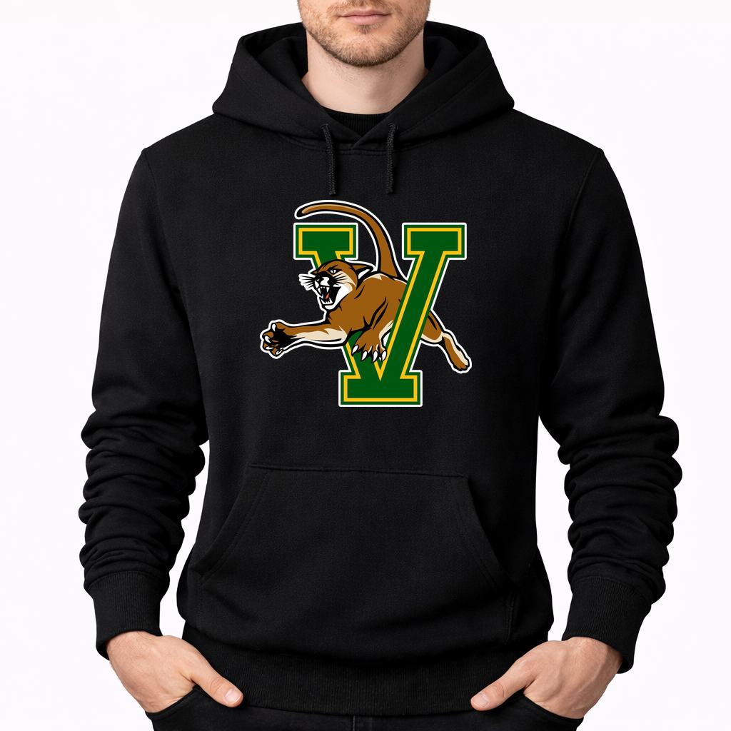 Men's Vermont Catamounts Pullover Hoodie - Black