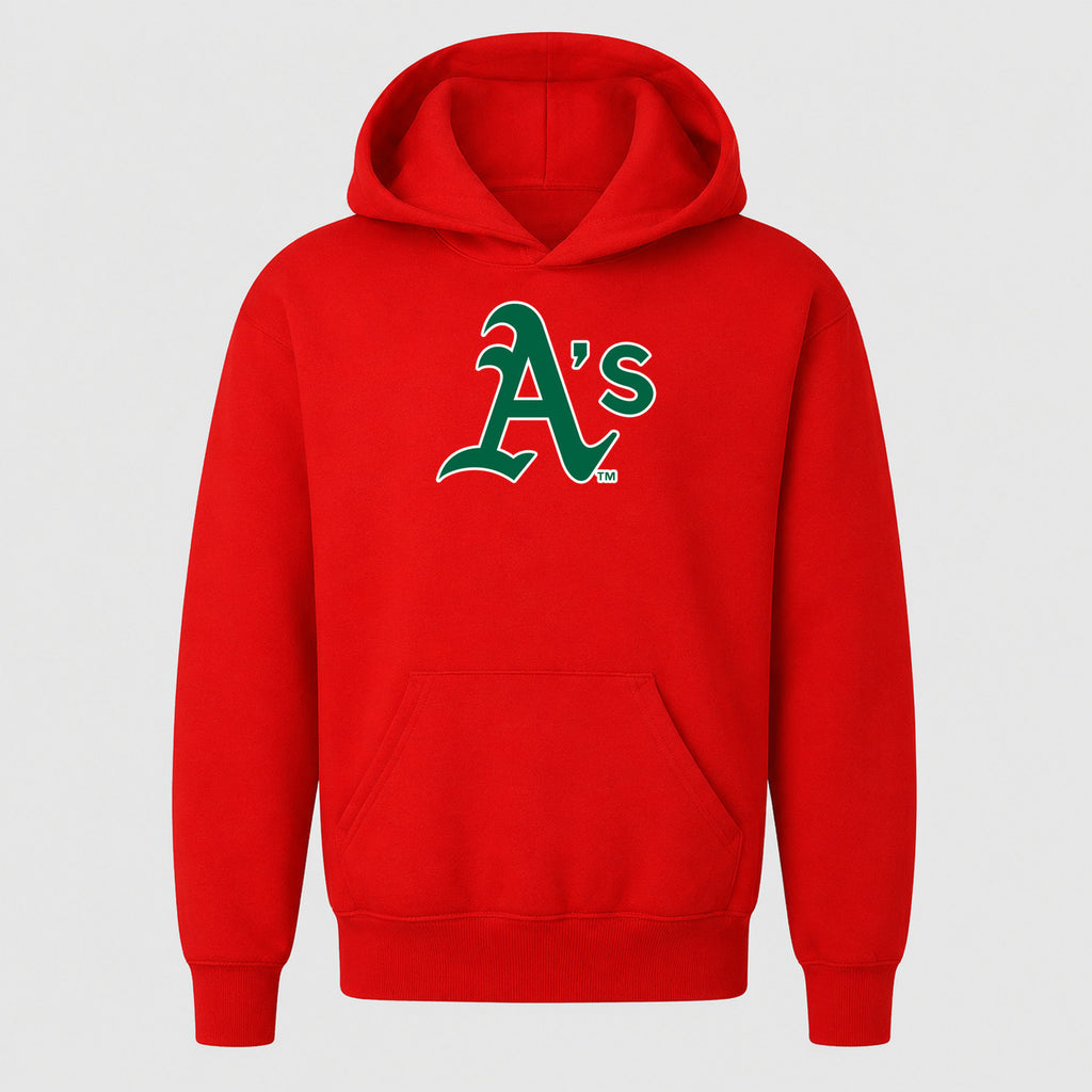 Youth Oakland Athletics Pullover Hoodie - Red