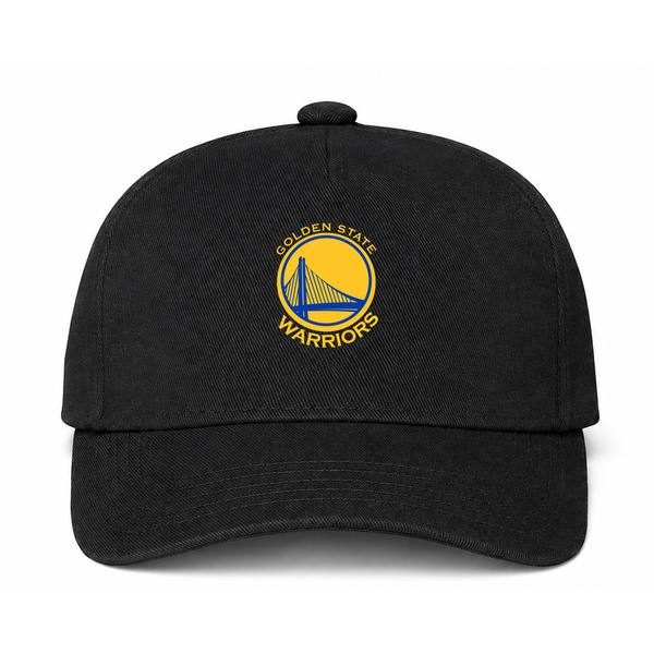 Golden State Warriors Yellow Logo Black Dad Baseball Cap Hat