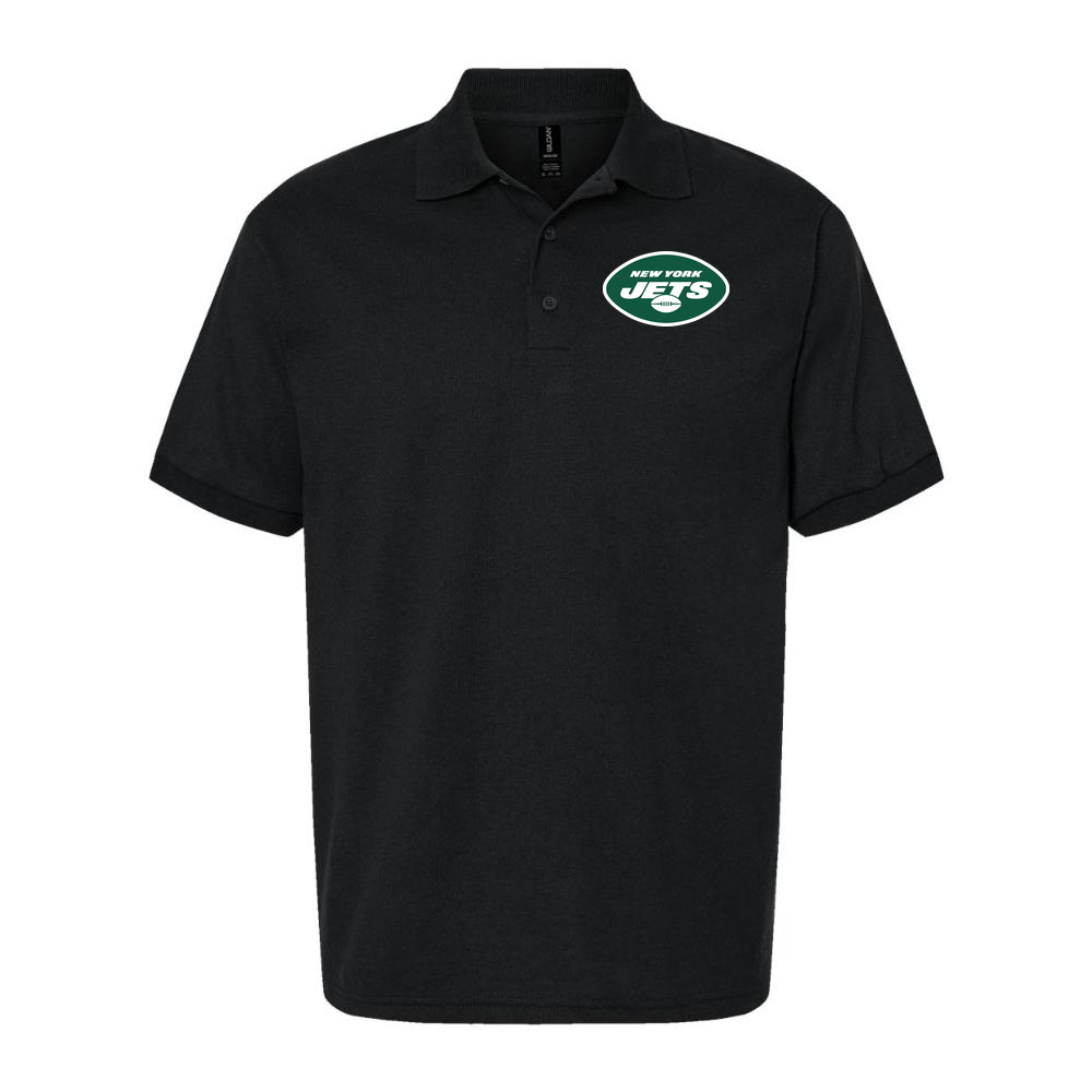 Men's New York Jets Dry Blend Polo - Black