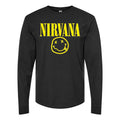 Men's Nirvana-Logo Long sleeves Cotton Blend T-Shirt - Black