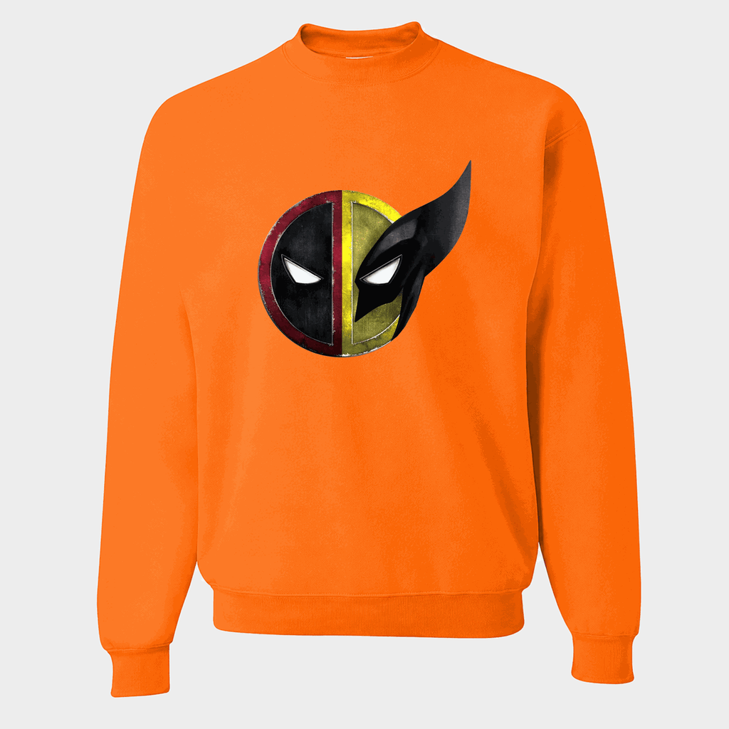 Men's Deadpool & Wolverine Crewneck Sweatshirt - Orange